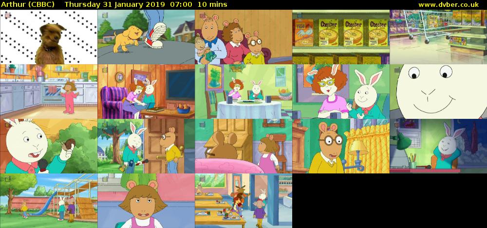 Arthur (CBBC) Thursday 31 January 2019 07:00 - 07:10