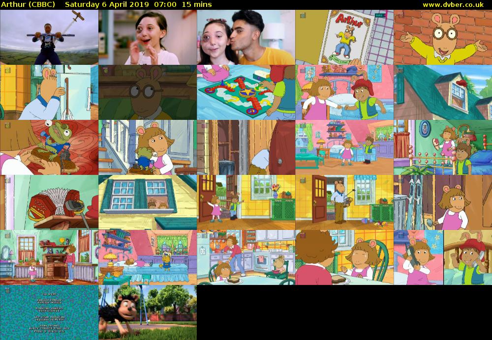 Arthur (CBBC) Saturday 6 April 2019 07:00 - 07:15