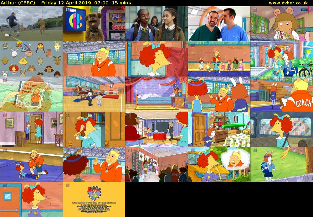Arthur (CBBC) Friday 12 April 2019 07:00 - 07:15
