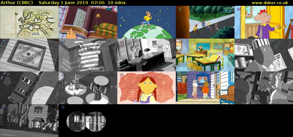 Arthur (CBBC) Saturday 1 June 2019 07:00 - 07:10