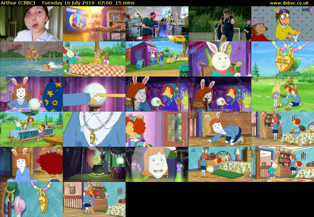 Arthur (CBBC) Tuesday 16 July 2019 07:00 - 07:15