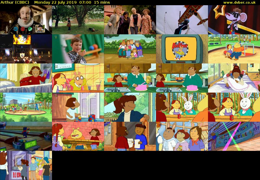 Arthur (CBBC) Monday 22 July 2019 07:00 - 07:15