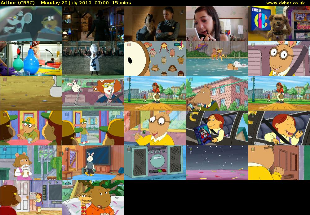 Arthur (CBBC) Monday 29 July 2019 07:00 - 07:15