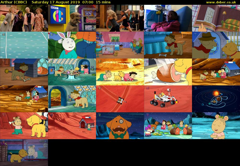 Arthur (CBBC) Saturday 17 August 2019 07:00 - 07:15
