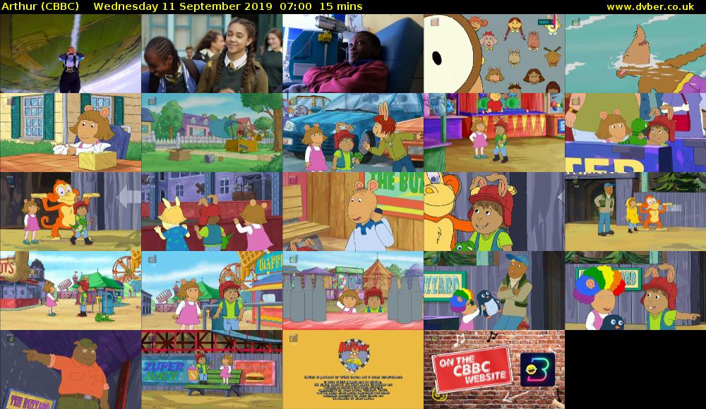 Arthur (CBBC) Wednesday 11 September 2019 07:00 - 07:15