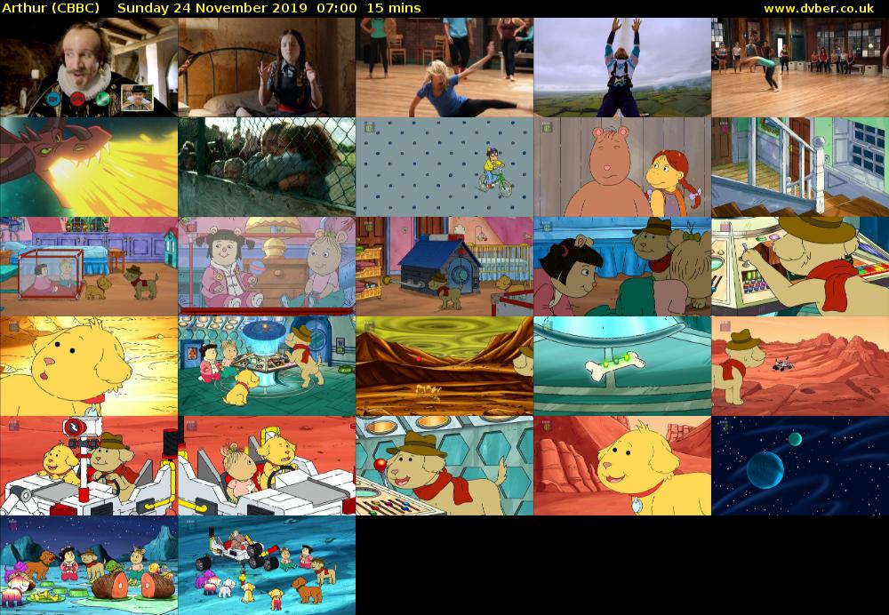 Arthur (CBBC) Sunday 24 November 2019 07:00 - 07:15