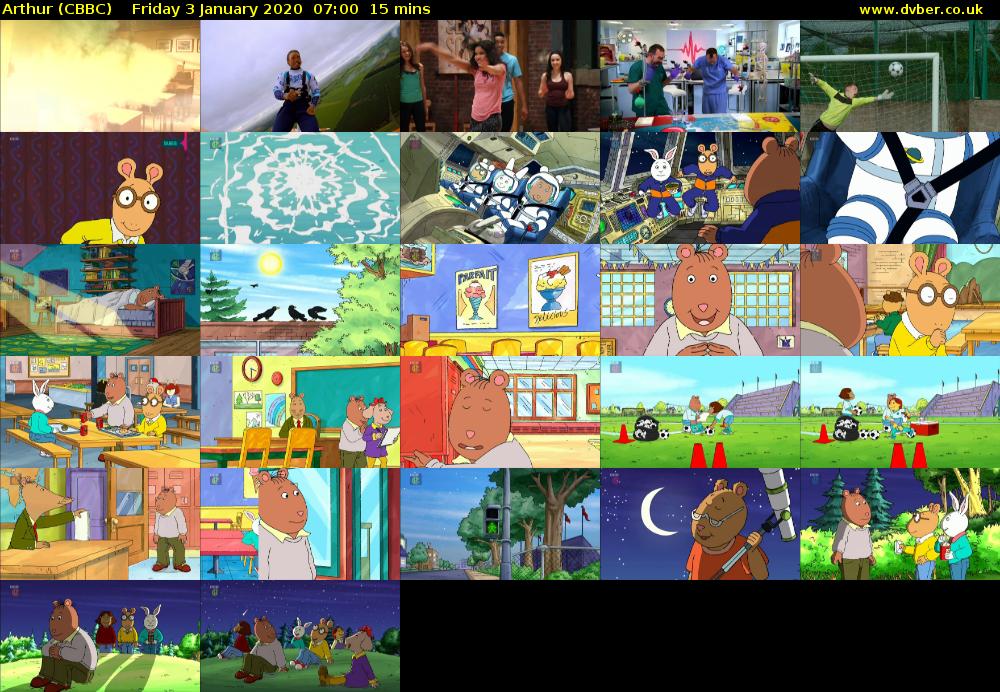 Arthur (CBBC) Friday 3 January 2020 07:00 - 07:15