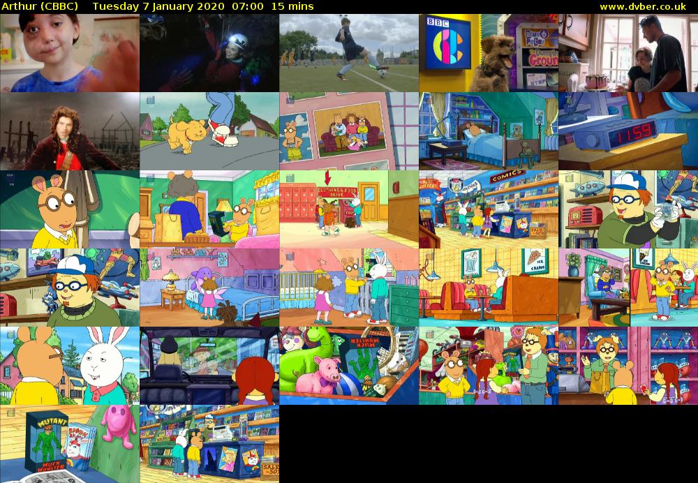 Arthur (CBBC) Tuesday 7 January 2020 07:00 - 07:15