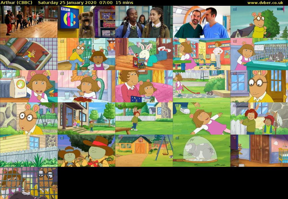 Arthur (CBBC) Saturday 25 January 2020 07:00 - 07:15