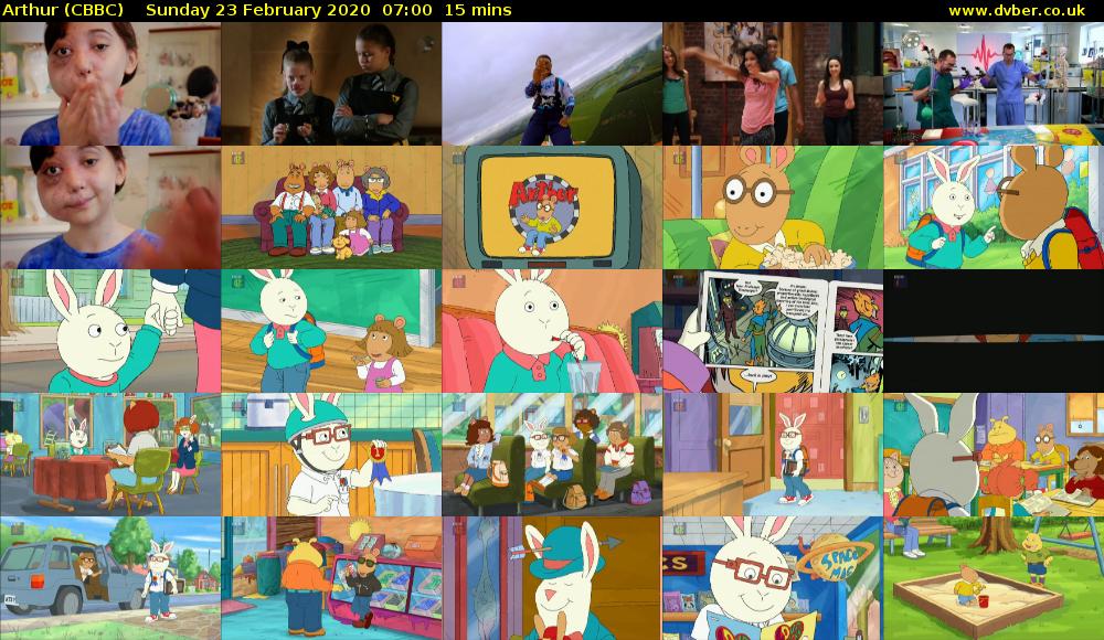 Arthur (CBBC) Sunday 23 February 2020 07:00 - 07:15