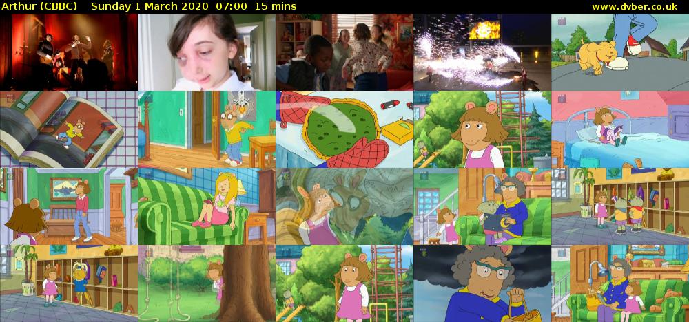 Arthur (CBBC) Sunday 1 March 2020 07:00 - 07:15