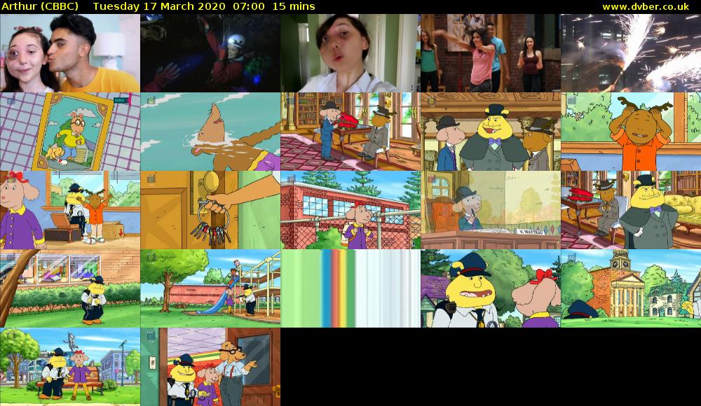 Arthur (CBBC) Tuesday 17 March 2020 07:00 - 07:15