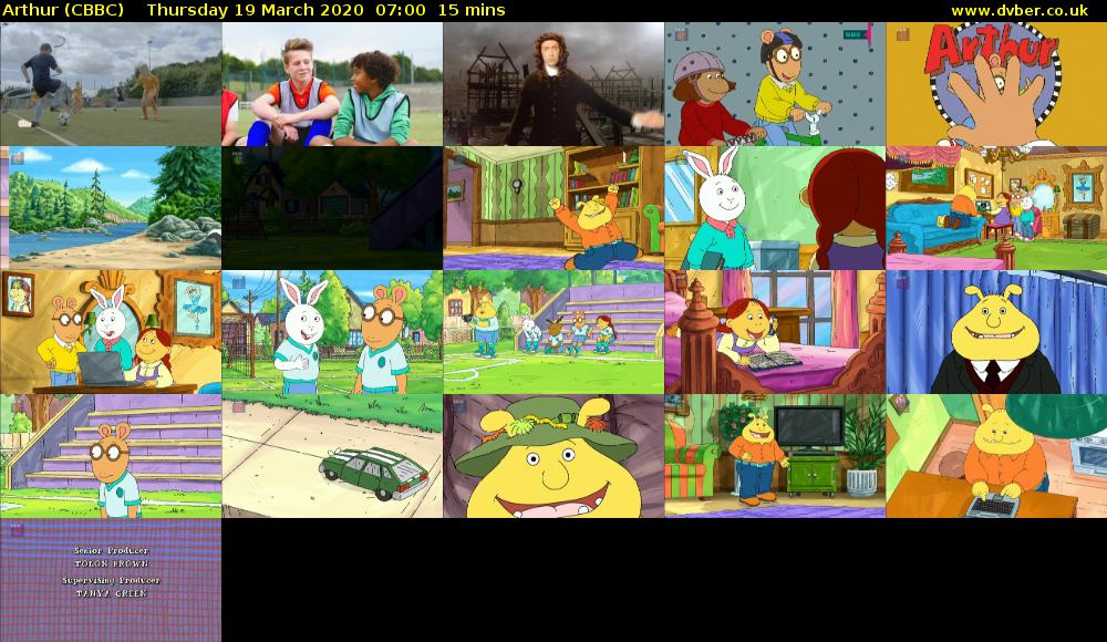 Arthur (CBBC) Thursday 19 March 2020 07:00 - 07:15