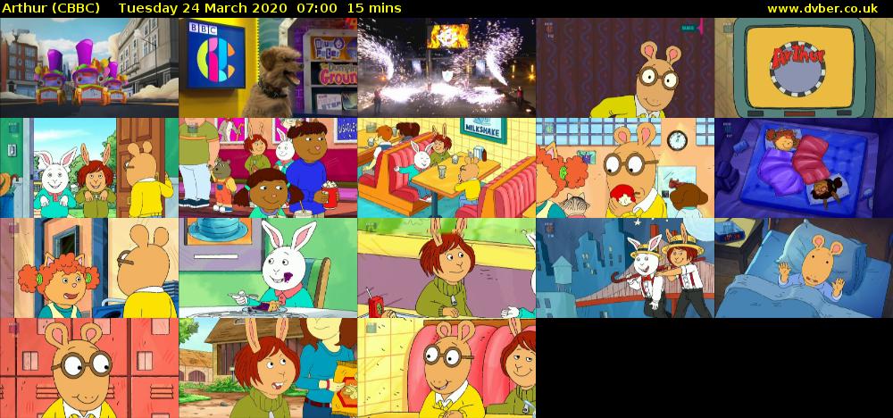 Arthur (CBBC) Tuesday 24 March 2020 07:00 - 07:15