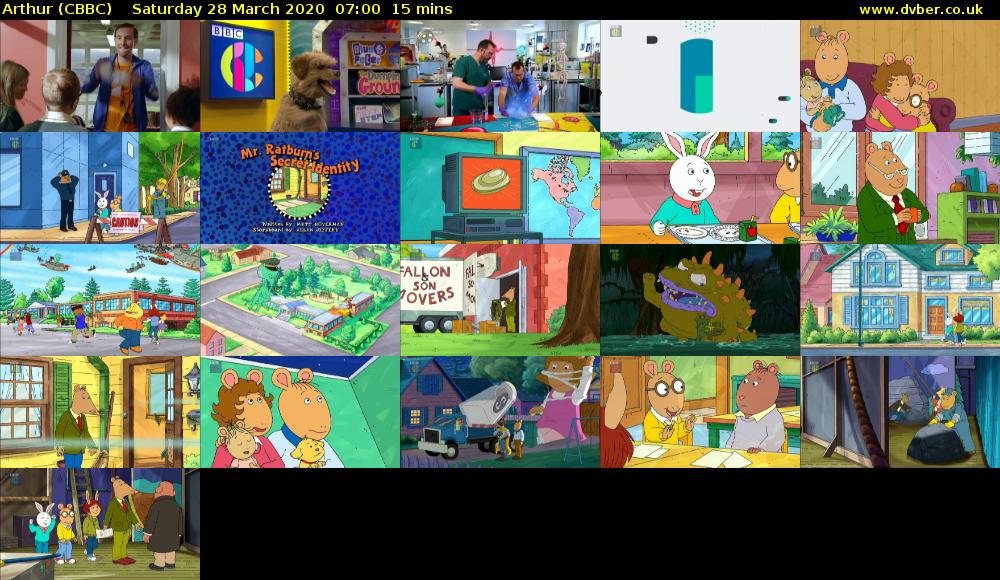Arthur (CBBC) Saturday 28 March 2020 07:00 - 07:15