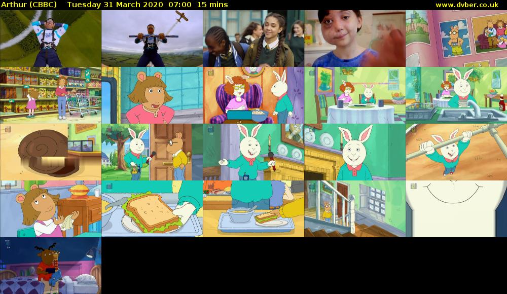 Arthur (CBBC) Tuesday 31 March 2020 07:00 - 07:15