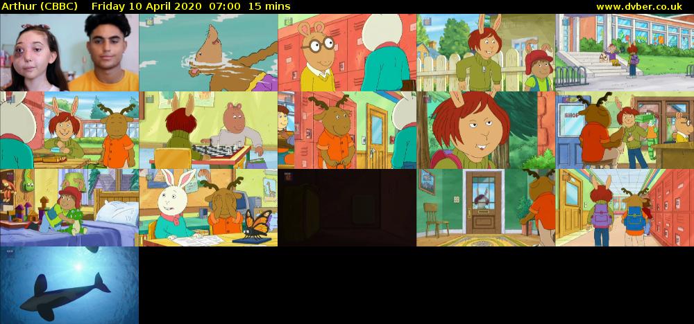 Arthur (CBBC) Friday 10 April 2020 07:00 - 07:15