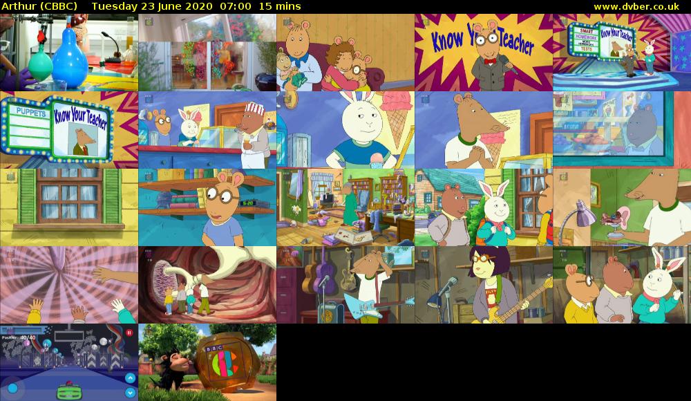 Arthur (CBBC) Tuesday 23 June 2020 07:00 - 07:15