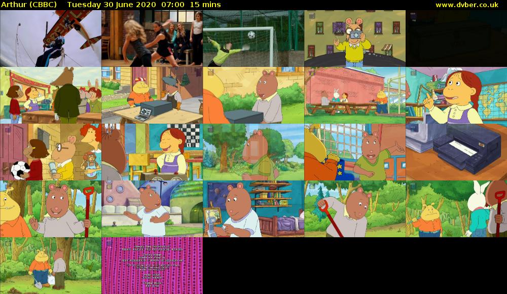 Arthur (CBBC) Tuesday 30 June 2020 07:00 - 07:15