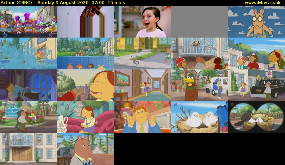Arthur (CBBC) Sunday 9 August 2020 07:00 - 07:15