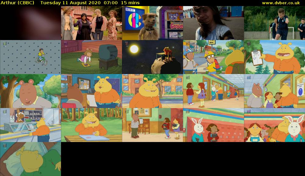 Arthur (CBBC) Tuesday 11 August 2020 07:00 - 07:15