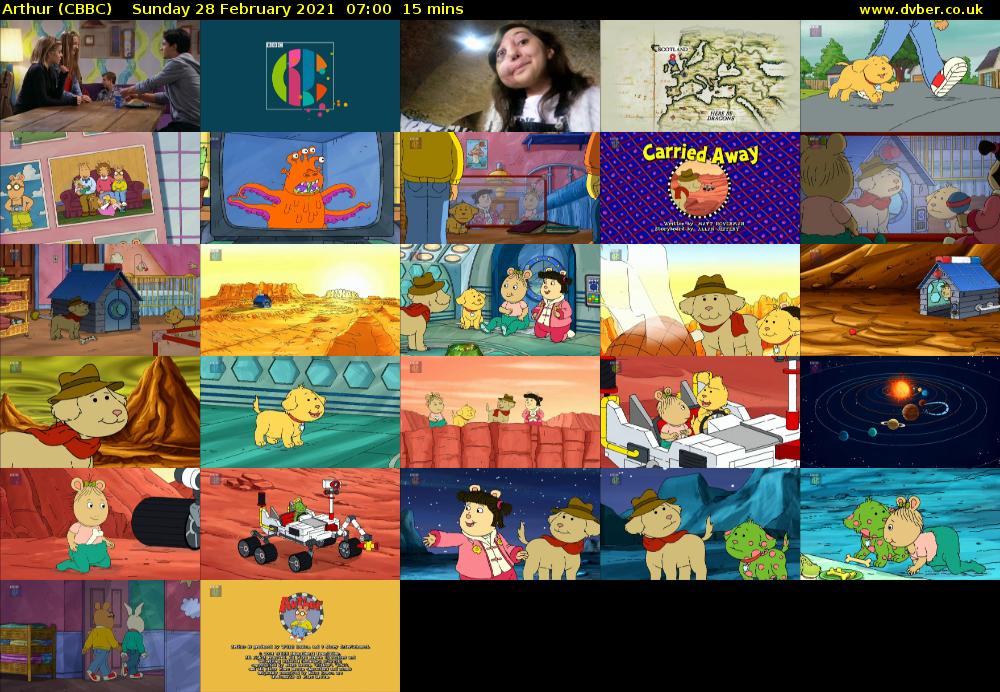 Arthur (CBBC) Sunday 28 February 2021 07:00 - 07:15