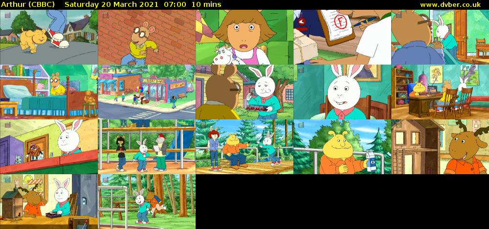 Arthur (CBBC) Saturday 20 March 2021 07:00 - 07:10
