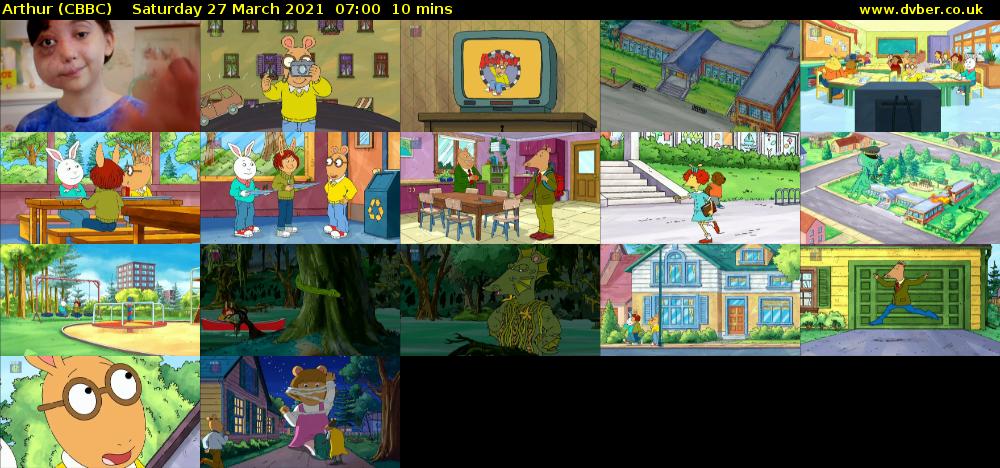 Arthur (CBBC) Saturday 27 March 2021 07:00 - 07:10
