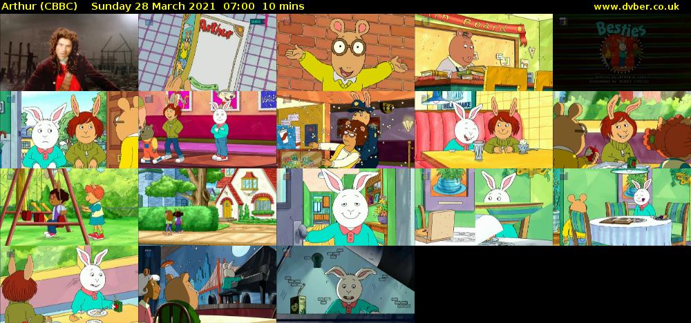 Arthur (CBBC) Sunday 28 March 2021 07:00 - 07:10