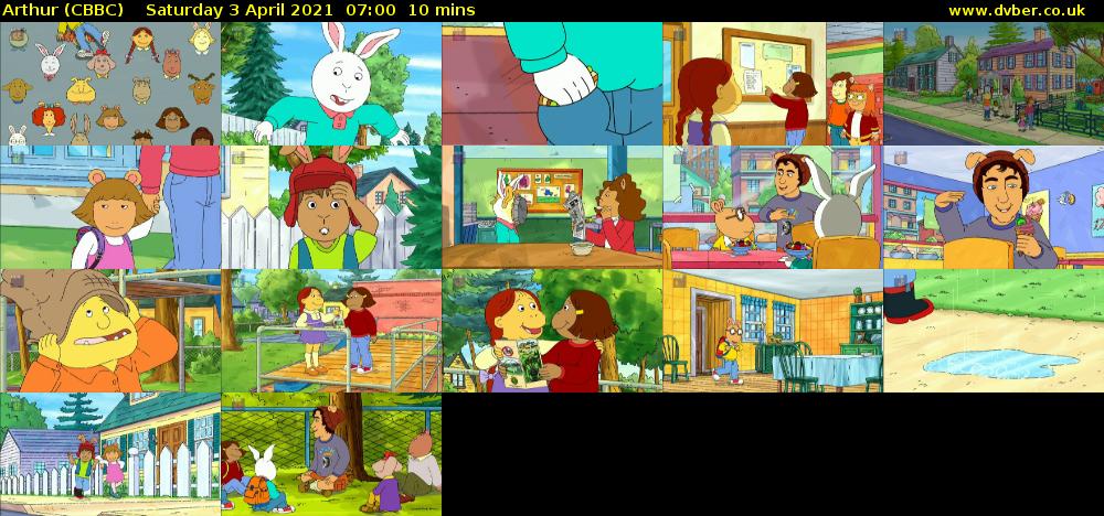 Arthur (CBBC) Saturday 3 April 2021 07:00 - 07:10