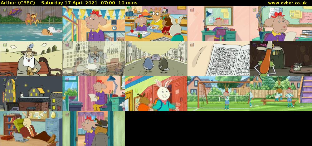 Arthur (CBBC) Saturday 17 April 2021 07:00 - 07:10