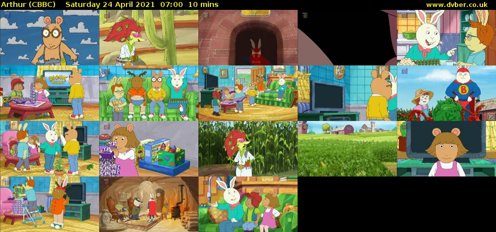 Arthur (CBBC) Saturday 24 April 2021 07:00 - 07:10
