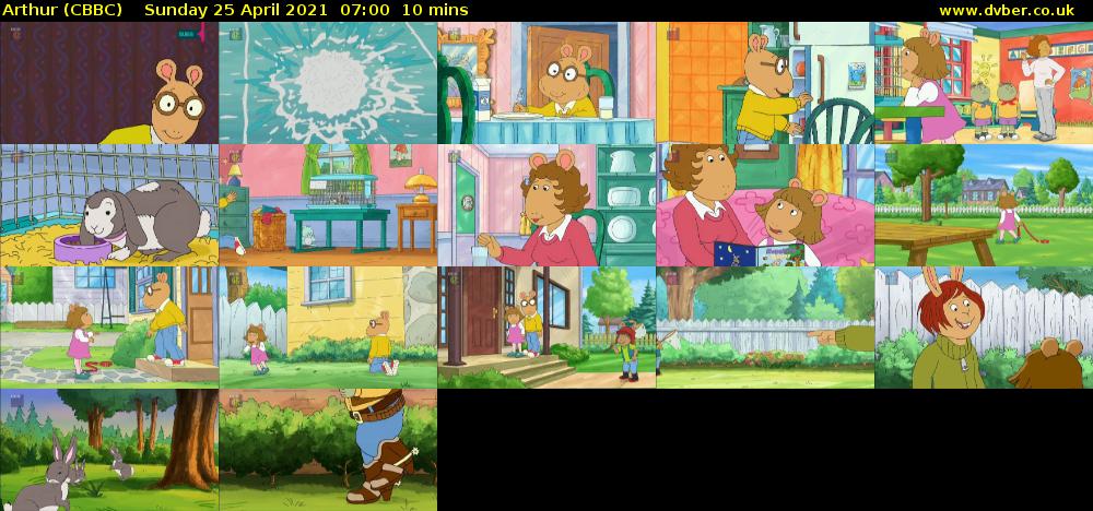 Arthur (CBBC) Sunday 25 April 2021 07:00 - 07:10