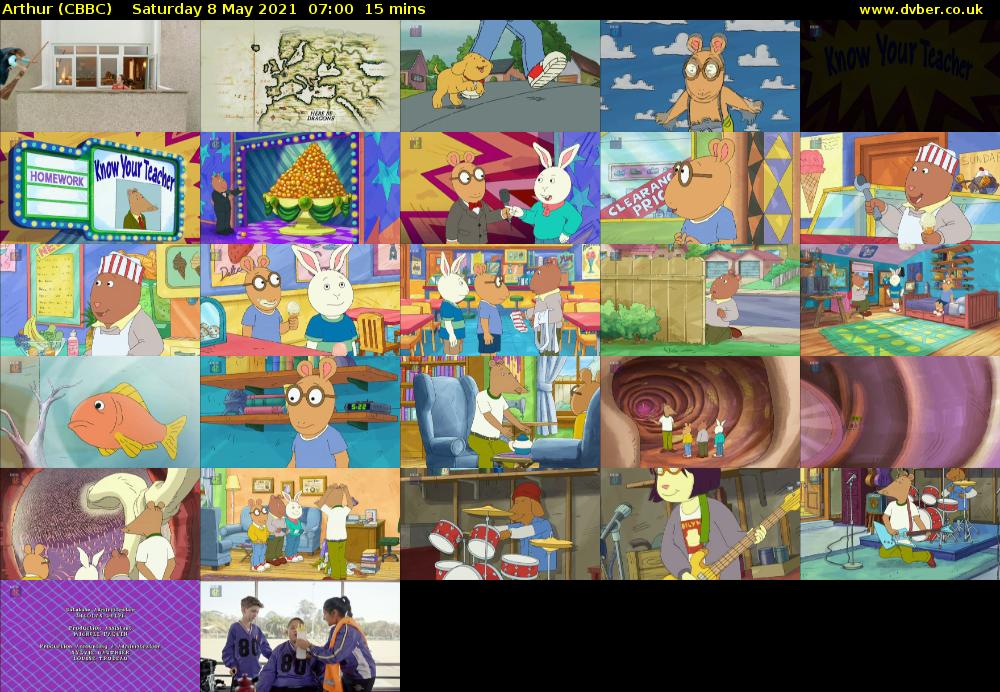 Arthur (CBBC) Saturday 8 May 2021 07:00 - 07:15