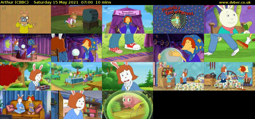 Arthur (CBBC) Saturday 15 May 2021 07:00 - 07:10