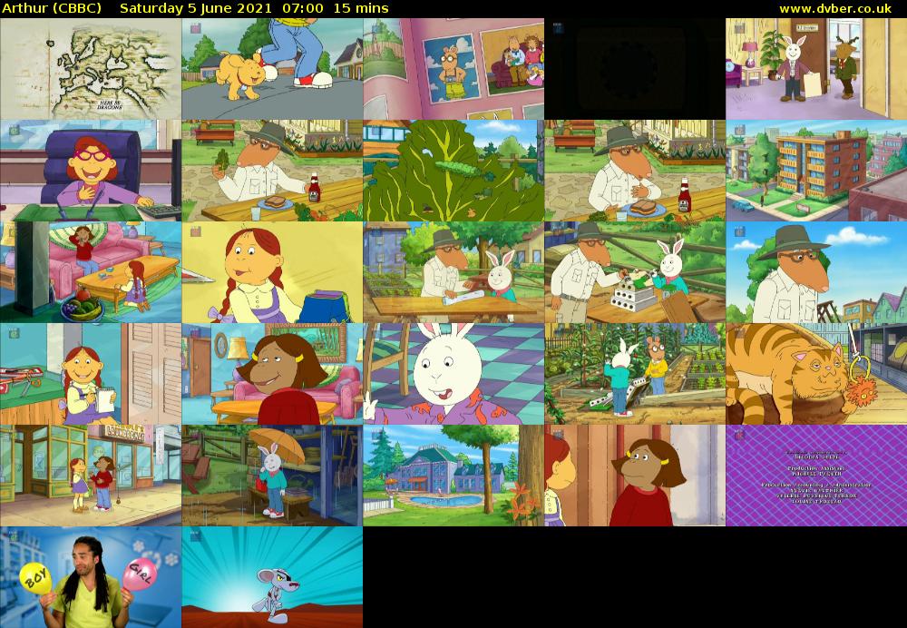 Arthur (CBBC) Saturday 5 June 2021 07:00 - 07:15