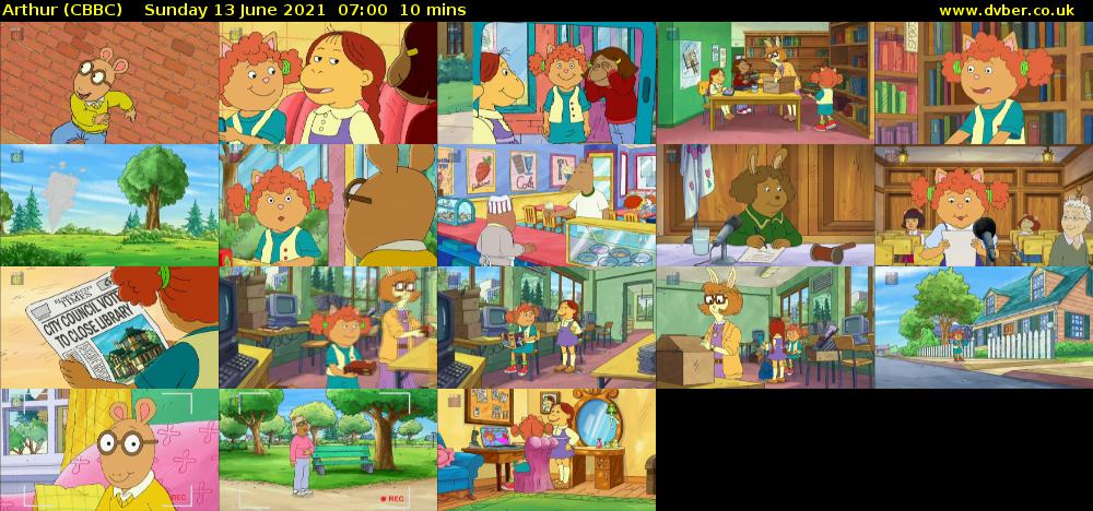 Arthur (CBBC) Sunday 13 June 2021 07:00 - 07:10