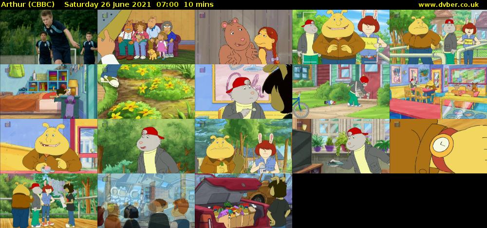 Arthur (CBBC) Saturday 26 June 2021 07:00 - 07:10