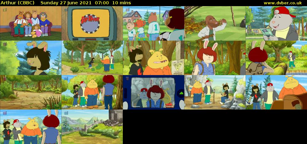 Arthur (CBBC) Sunday 27 June 2021 07:00 - 07:10