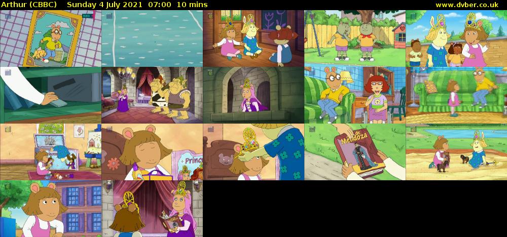 Arthur (CBBC) Sunday 4 July 2021 07:00 - 07:10