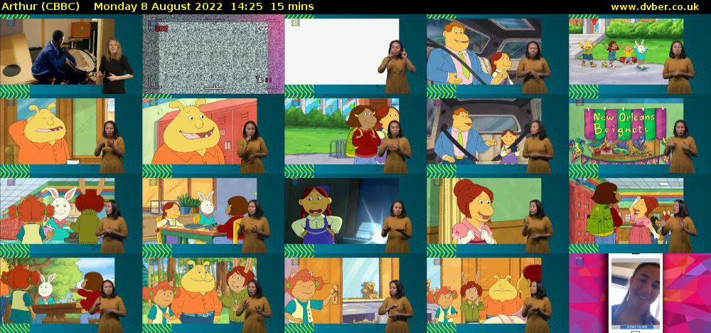 Arthur (CBBC) Monday 8 August 2022 14:25 - 14:40