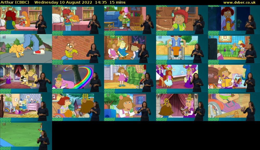 Arthur (CBBC) Wednesday 10 August 2022 14:35 - 14:50