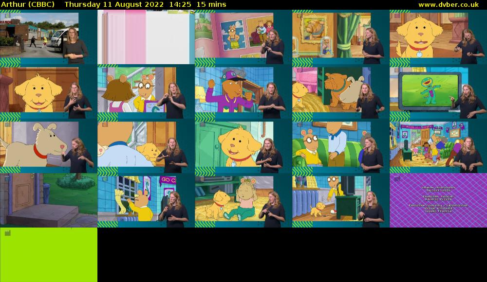 Arthur (CBBC) Thursday 11 August 2022 14:25 - 14:40