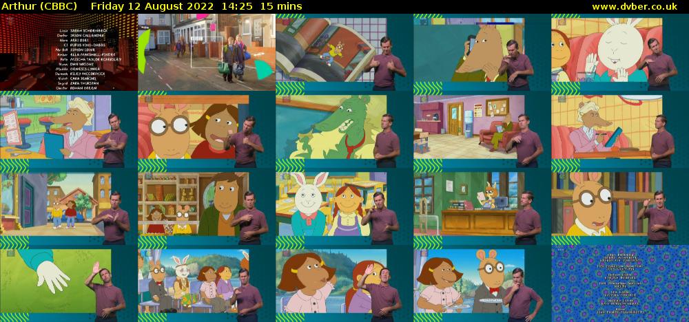 Arthur (CBBC) Friday 12 August 2022 14:25 - 14:40