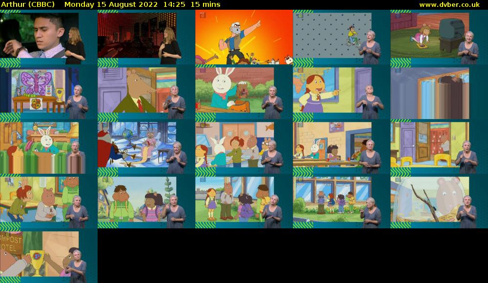 Arthur (CBBC) Monday 15 August 2022 14:25 - 14:40