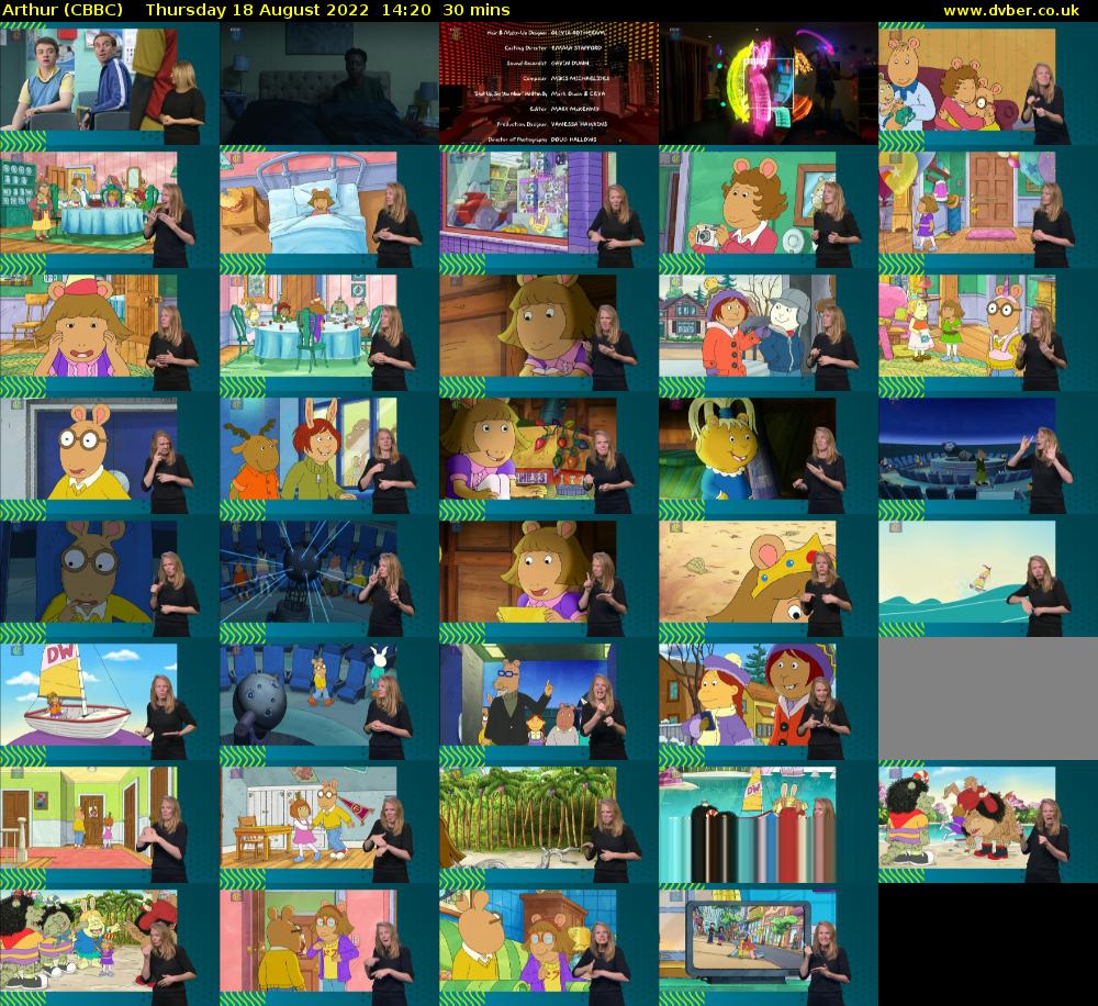 Arthur (CBBC) Thursday 18 August 2022 14:20 - 14:50
