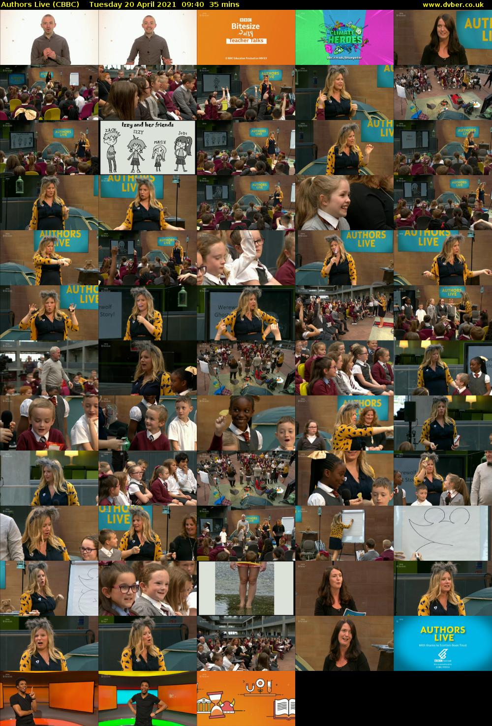 Authors Live (CBBC) Tuesday 20 April 2021 09:40 - 10:15