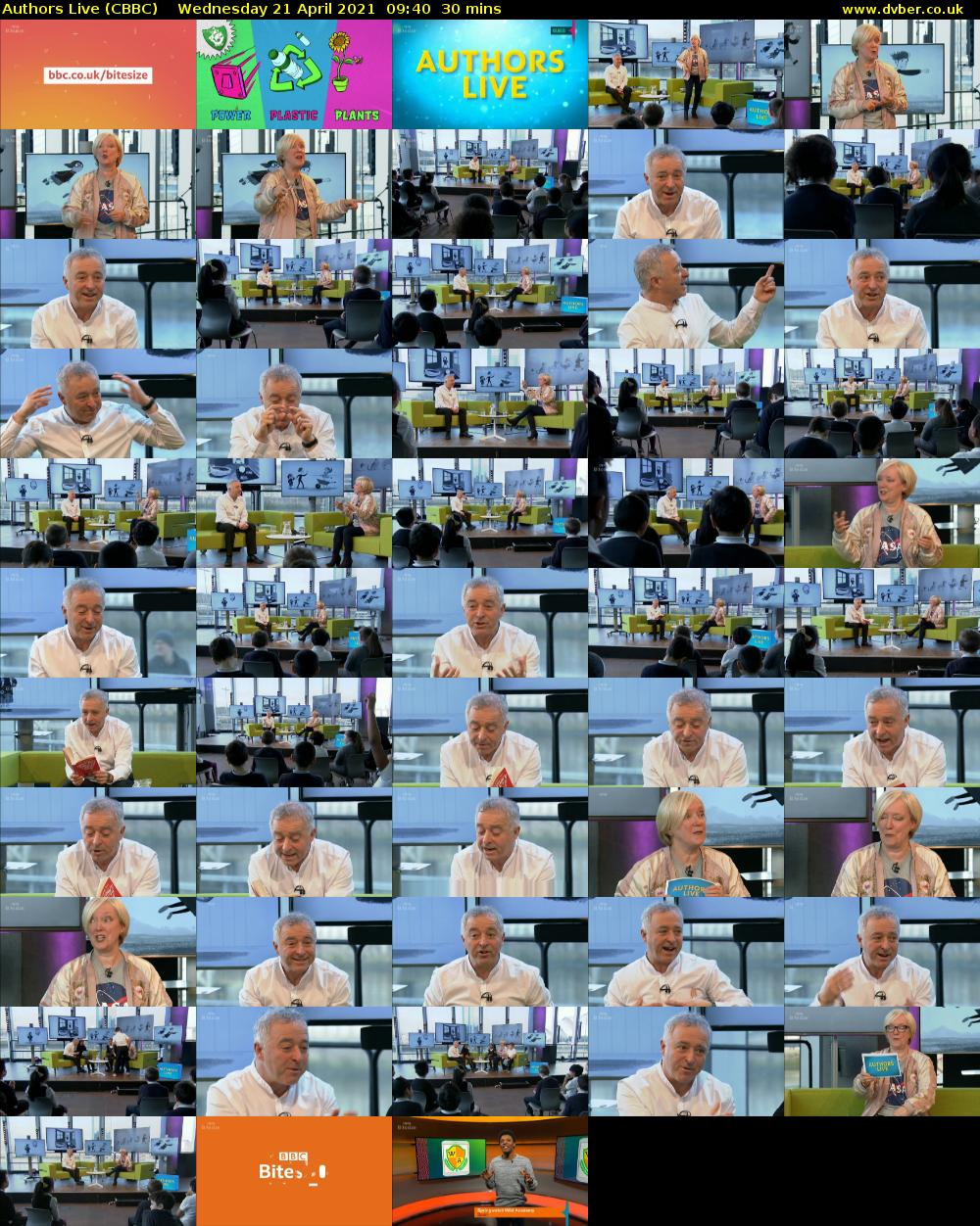 Authors Live (CBBC) Wednesday 21 April 2021 09:40 - 10:10