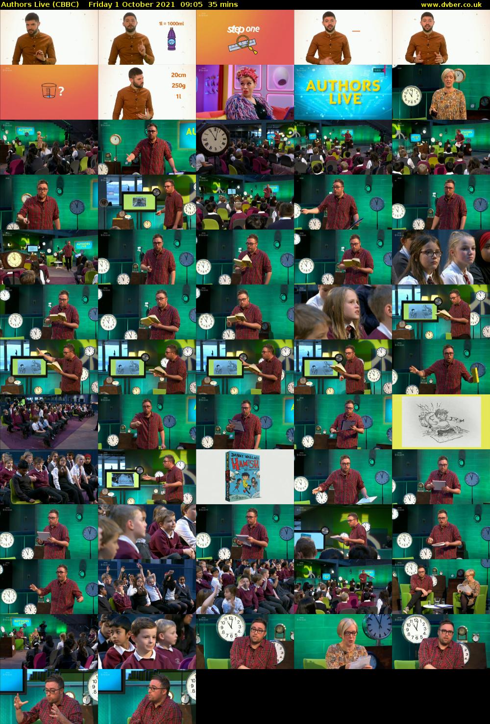 Authors Live (CBBC) Friday 1 October 2021 09:05 - 09:40