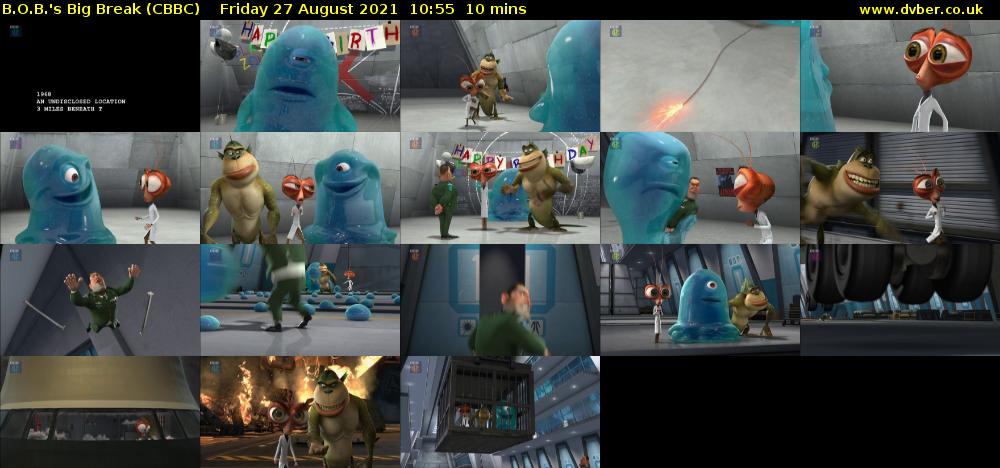B.O.B.'s Big Break (CBBC) Friday 27 August 2021 10:55 - 11:05